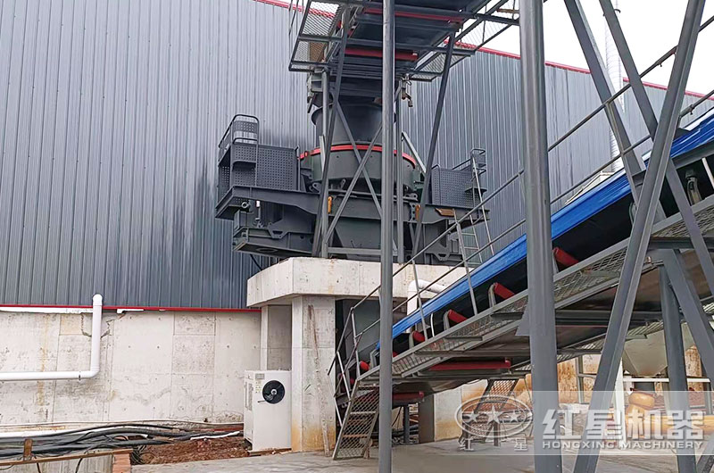 河北客户石头制砂机工作现场 河北客户石头制砂机工作现场