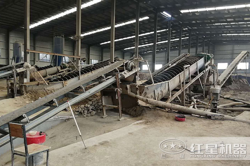 螺旋洗砂机工作现场实拍图 螺旋洗砂机工作现场实拍图