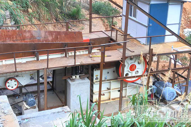 河北客户69颚式破碎机工作现场 河北客户69颚式破碎机工作现场